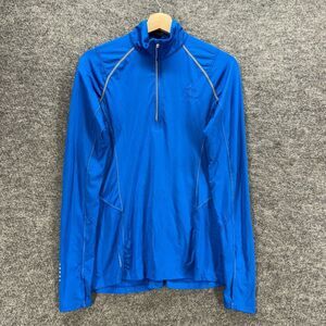 Endurance Activewear Track Jacket Women M Medium Blue 1/4 Zip Long Sleeve Active